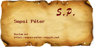 Sepsi Péter névjegykártya